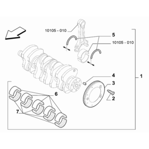 Jeep Compass 2017-Present Crankshaft, Piston, Drive Plate, Flywheel, And Damper Bearing