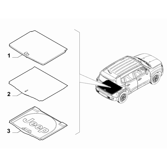 Jeep Renegade 2015-Present Baggage Compartment Interior Trimming Mat