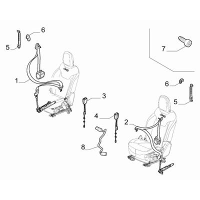 Jeep Renegade 2015-Present Seat Belts Safety Belt