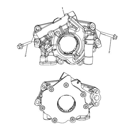 Jeep Grand Cherokee 2011-2020 Engine Oiling, Oil Pan And Indicator (Dipstick) Screw