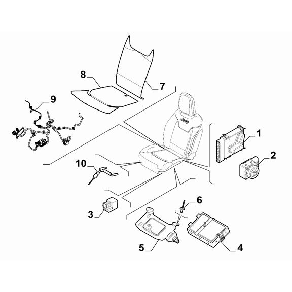 Jeep Renegade 2015-Present Front Seats Cable Harness