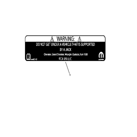 Jeep Wrangler 2018-Present Trunk Adhesive Label