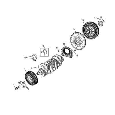 Jeep Compass 2017-Present Crankshaft, Piston, Drive Plate, Flywheel, And Damper Flywheel