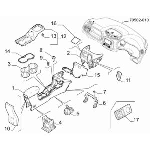 Jeep Renegade 2015-Present Dashboard (Console) Utility Holder