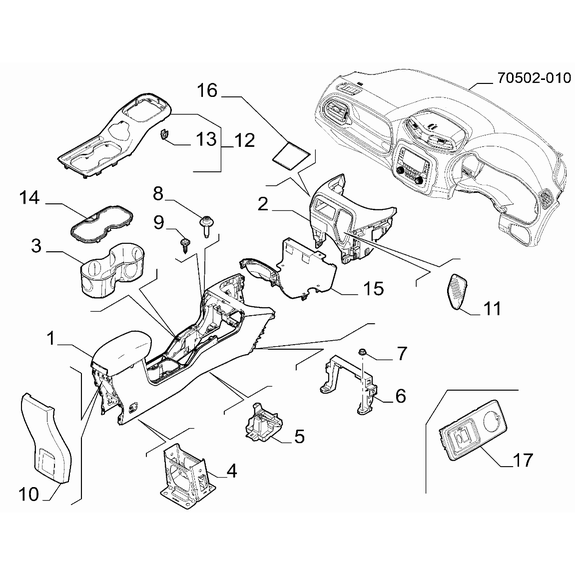 Jeep Renegade 2015-Present Dashboard (Console) Covering