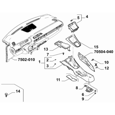 Jeep Avenger 2023-Present Dashboard (Console) Button