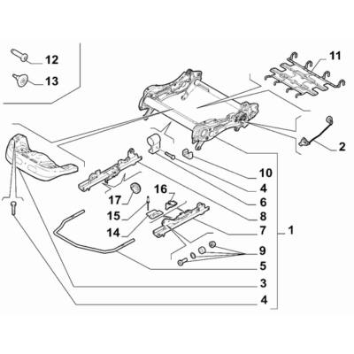 Jeep Renegade 2015-Present Front Seats Framing