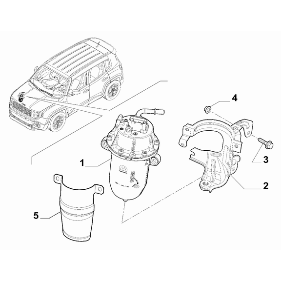 Jeep Renegade 2015-Present Pre-Filter Screw