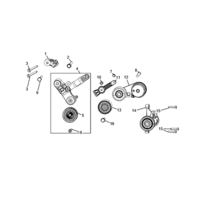 Jeep Wrangler 2018-Present Pulleys And Related Parts Adjustable Tightener