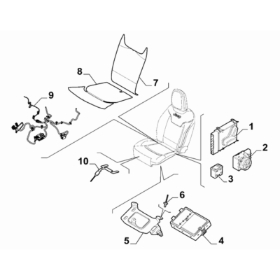 Jeep Renegade 2015-Present Front Seats Cable Harness