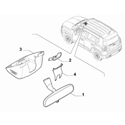 Jeep Renegade 2015-Present Rearview Mirrors Ornament