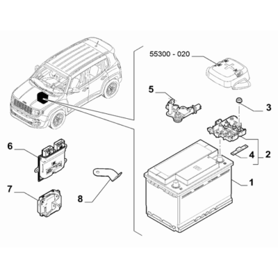 Jeep Renegade 2015-Present Battery Branch Control Unit