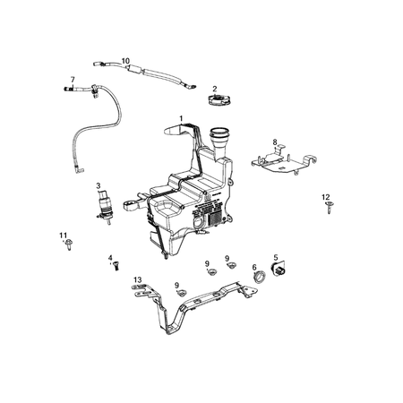 Jeep Wrangler 2018-Present Wiper And Washer System Hose