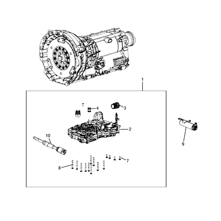 Jeep Wrangler 2018-Present Valve Body, Accumulator, Solenoid And Parking Sprag Screw