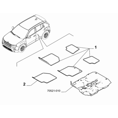 Jeep Avenger 2023-Present Passenger Side Mat Mat