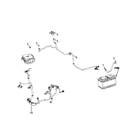 Jeep Grand Cherokee 2011-2020 Battery, Battery Tray And Cables Electric Cable