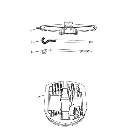 Jeep Grand Cherokee 2011-2020 Jack Stowage Container