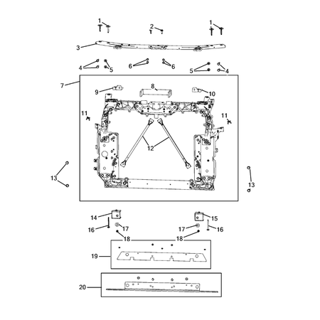 Jeep Grand Cherokee 2021-Present Radiator And Related Parts; Charge Air Cooler Screw