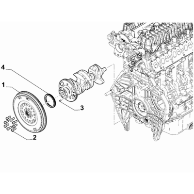 Jeep Renegade 2015-Present Crankshaft And Flywheel Flywheel