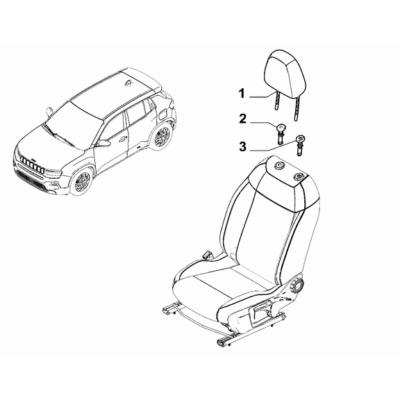 Jeep Avenger 2023-Present Front Seat Lining Headrest