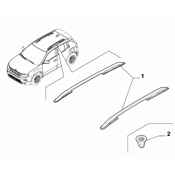 Jeep Avenger 2023-Present External Accessories Bar