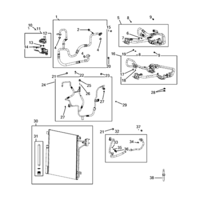 Jeep Grand Cherokee 2021-Present Air Conditioner And Heater Plumbing Pipe