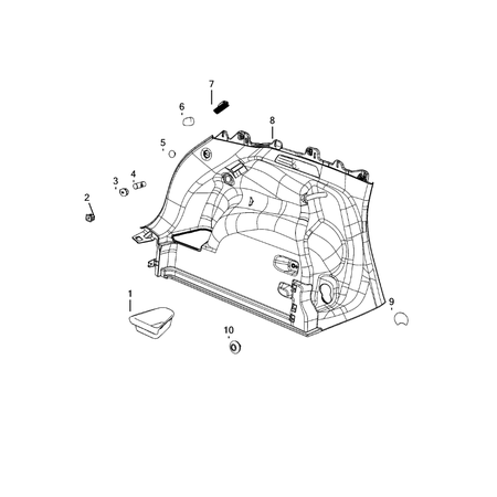 Jeep Compass 2017-Present Panels – Moldings – Scuff Plates, Pillar, Cowl, 1/4 Panel Trim And Cargo Covers Drawer