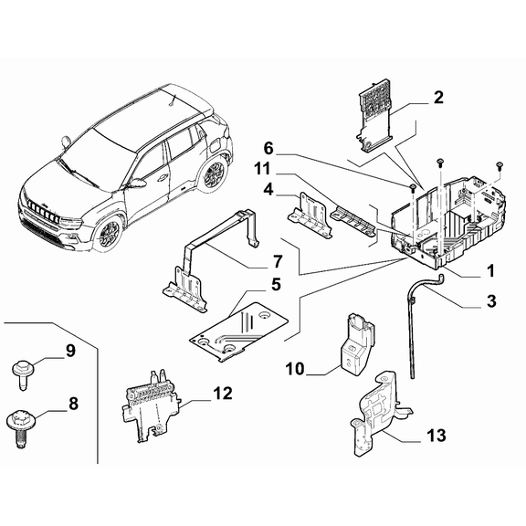 Jeep Avenger 2023-Present Battery Screw