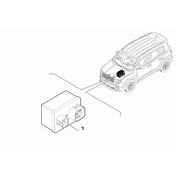 Jeep Renegade 2015-Present Remote Control Starter Unit Electronic Control Unit