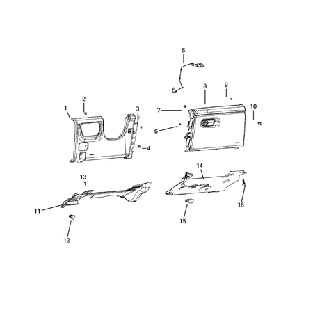 Jeep Grand Cherokee 2021-Present Instrument Panel Pin