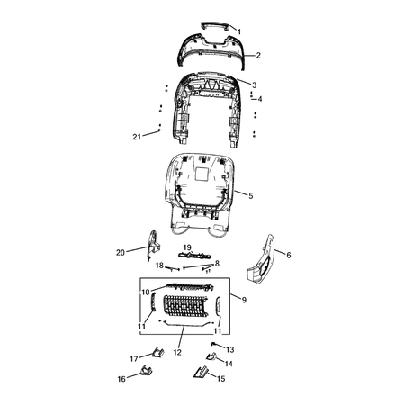 Jeep Grand Cherokee 2021-Present Front Seats – Adjusters, Recliners, Shields And Risers Retainer