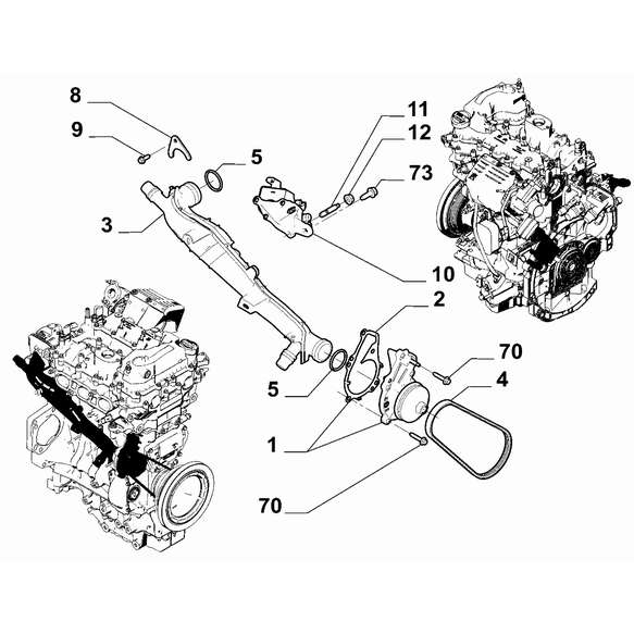 Jeep Avenger 2023-Present Water Pump And Lines Stud