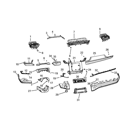 Jeep Grand Cherokee 2021-Present Instrument Panel Clip