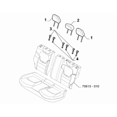 Jeep Renegade 2015-Present Rear Seat Lining Bush