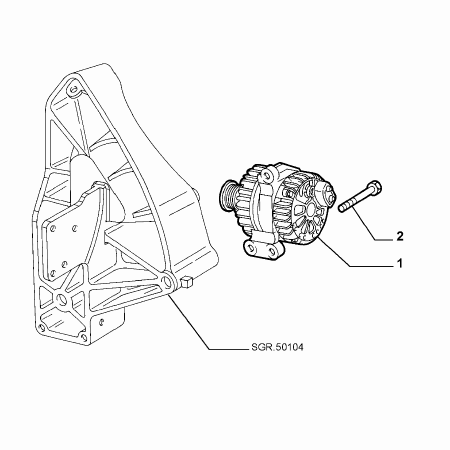 Jeep Renegade 2015-Present Current Generating System Screw And Washerassy