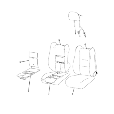 Jeep Grand Cherokee 2011-2020 Front Seats – First Row Back Lining