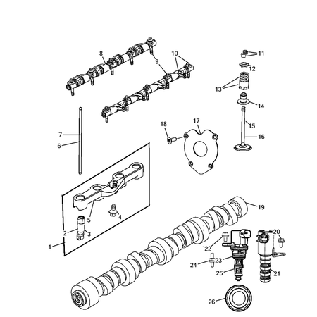 Jeep Grand Cherokee 2011-2020 Camshaft And Valve Tappet