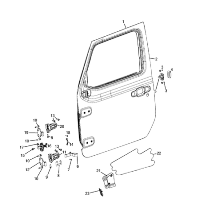 Jeep Wrangler 2018-Present Front Door Door