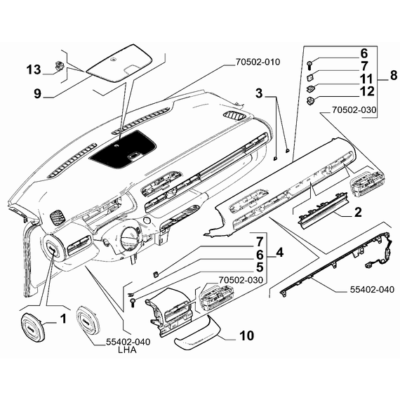 Jeep Avenger 2023-Present Instrument Panel Screw