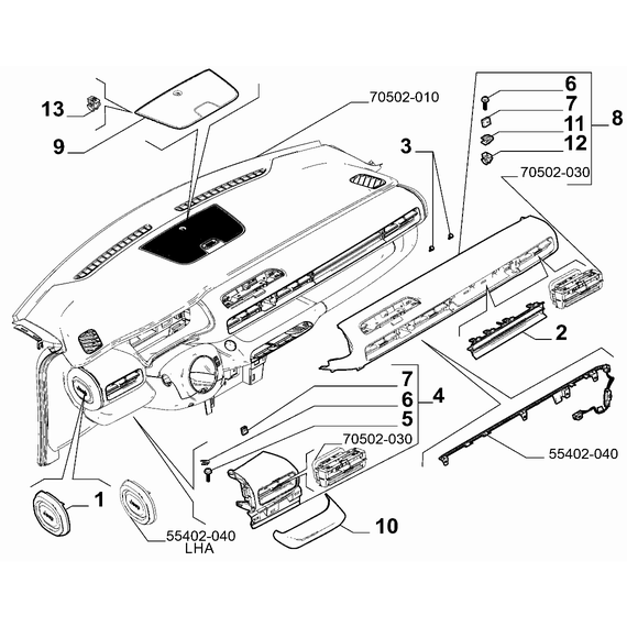 Jeep Avenger 2023-Present Instrument Panel Bracket