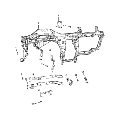 Jeep Wrangler 2018-Present Instrument Panel Bracket