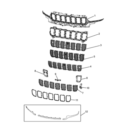 Jeep Grand Cherokee 2021-Present Grilles Grill