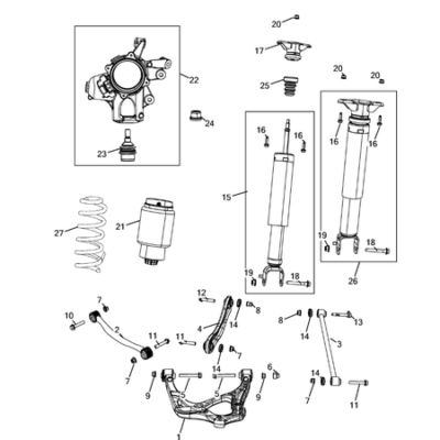 Jeep Grand Cherokee 2011-2020 Rear Suspension And Cradle Shock Absorber