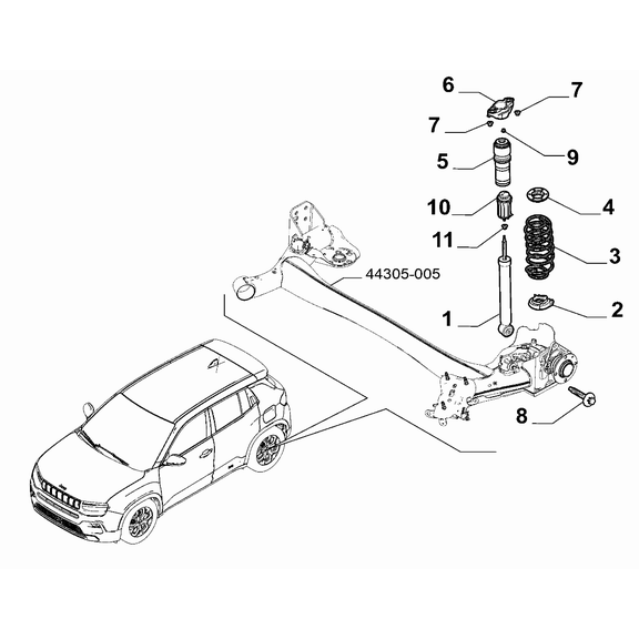 Jeep Avenger 2023-Present Rear Suspension Nut