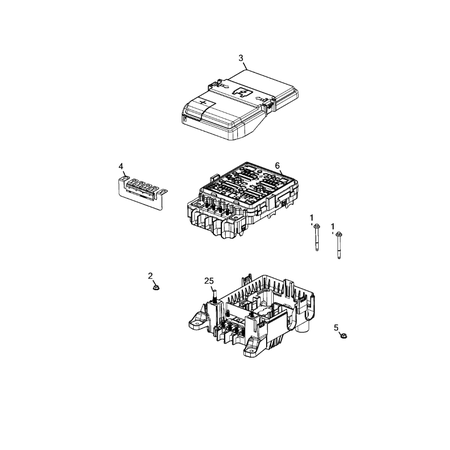 Jeep Grand Cherokee 2021-Present Power Distribution, Fuse Block, Junction Block, Relays And Fuses Electric Cable