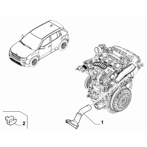 Jeep Avenger 2023-Present Air Cleaner And Ducts Air Intake