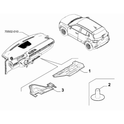 Jeep Avenger 2023-Present Instrument Panel Lining