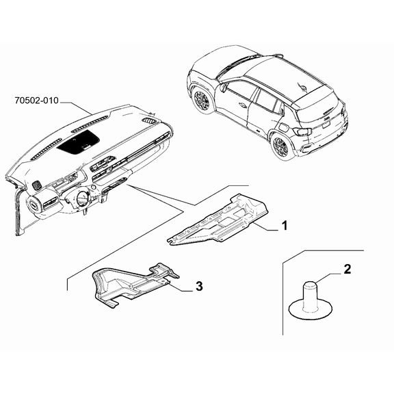 Jeep Avenger 2023-Present Instrument Panel Button