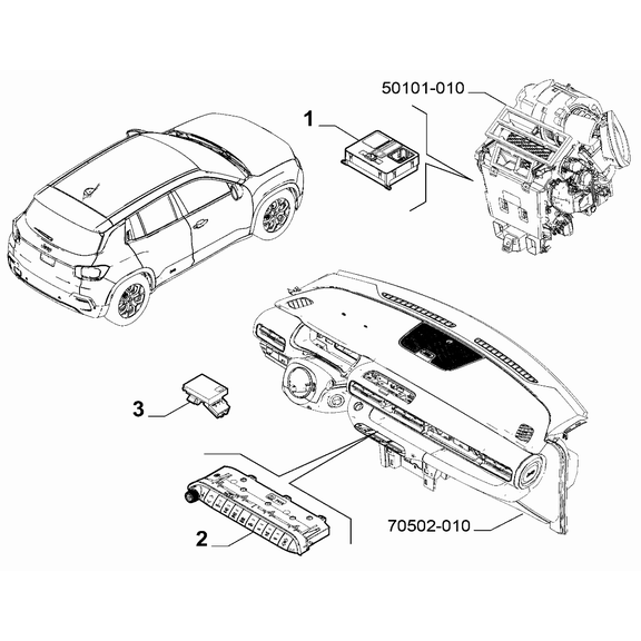 Jeep Avenger 2023-Present Ventilation And Heating Sensor