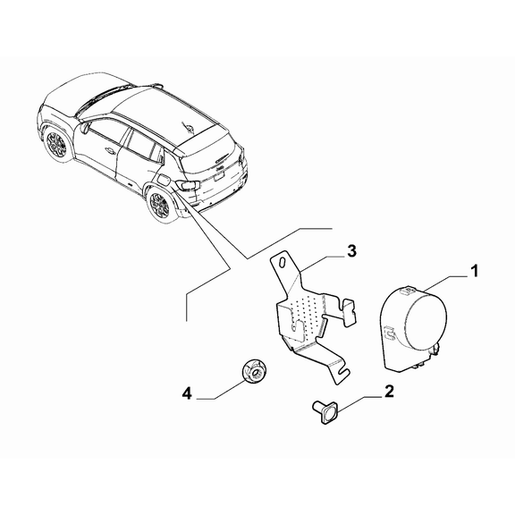 Jeep Avenger 2023-Present Security Devices Screw